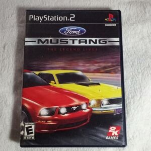 Ford Mustang Racing Game for PlayStation 2 - Red and Yellow